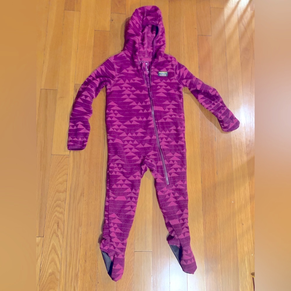 LL Bean baby footed fleece jumpsuit
